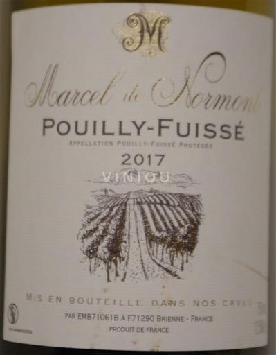Bourgogne Pouilly-fuissé Marcel De Normont 2017