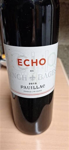 Bordeaux Pauillac Lynch Bages Echo 2015