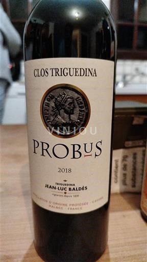 Sudoeste Cahors Clos Triguedina Probus 2018