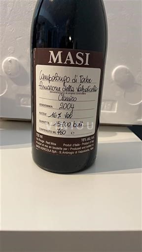 Véneto Amarone della Valpolicella Masi Campolongo di Torbe 2004