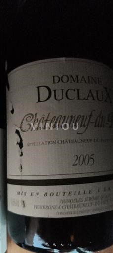 Rhônen laakso Châteauneuf-du-Pape Duclaux 2005