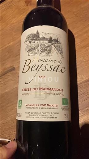 Sudoeste Côtes del Marmandés Domaine Beyssac 2016