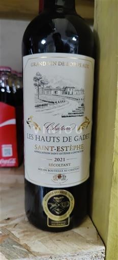 Vin Rouge sec Château Les Hauts De Gadet 2021 France Bordeaux Saint-Estèphe AOC