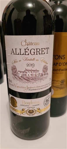 Bordeaux Château Allégret 2019
