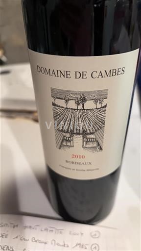 Bordeaux Domaine Cambes 2010