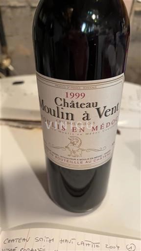 Burdeos Moulis-en-Médoc Cru Bourgeois Château Moulin À Vent 1999