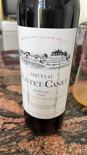 Bordeaux Pauillac Grand Cru Château Pontetcanet 1998