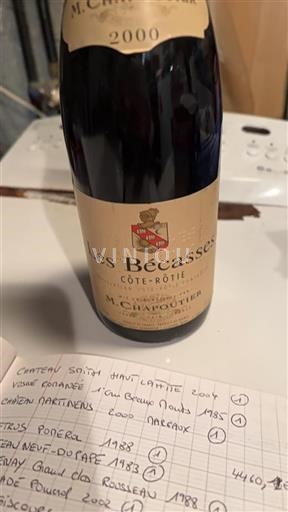 Rhônen laakso Côte-rôtie M. Chapoutier Les Bécasses 2000