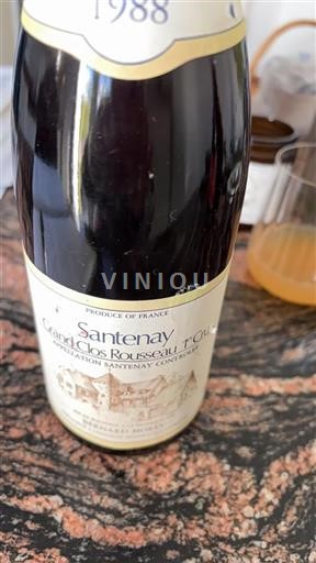 Borgoña Santenay Premier Cru Bernard Morey & Fils Grand Clos Rousseau 1988
