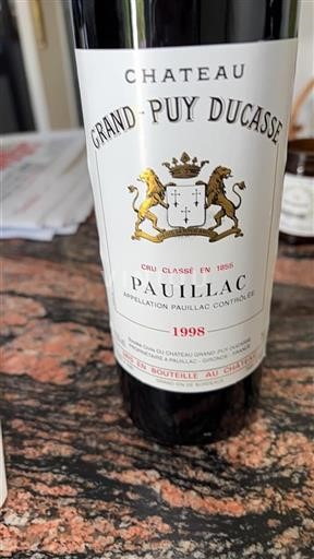Burdeos Pauillac Grand Cru Grandpuy Ducasse 1998