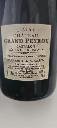 Bordeaux Castillon-côtes-de-bordeaux Château Grand Peyrou L'Ainé 2020