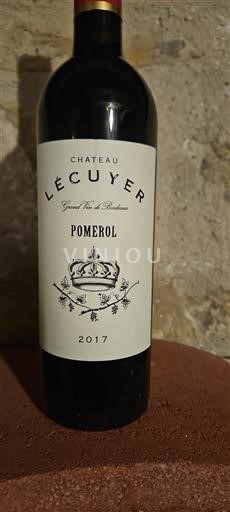 Bordéus Pomerol Château Lécuyer 2017
