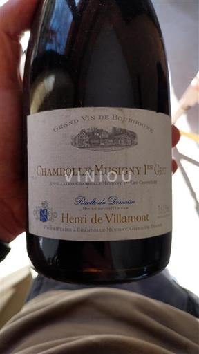 Borgoña Chambolle-Musigny Premier Cru Henri De Villamont 2002