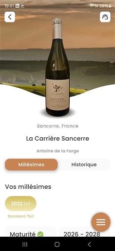 Loiretal Sancerre Antoine De Lafarge La Carrière 2022