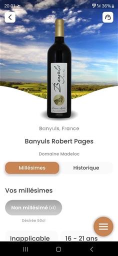 Roussillon Banyuls Domaine Madeloc Robert Pages Non Millésimé