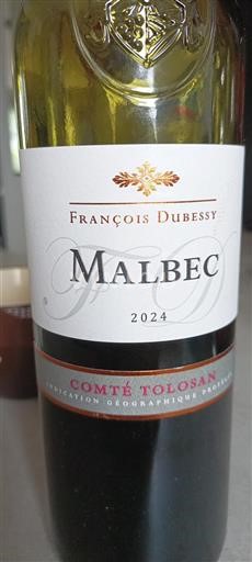 Sydväst Comté tolosan François Dubessy Malbec 2024