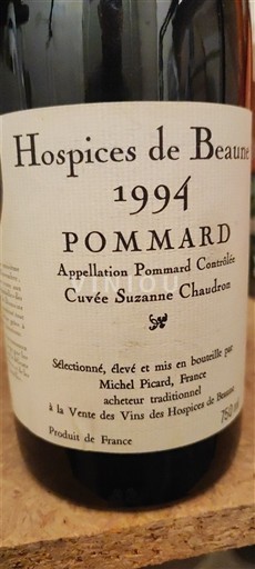 Bourgogne Pommard Hospices De Beaune Suzanne Chaudron 1994