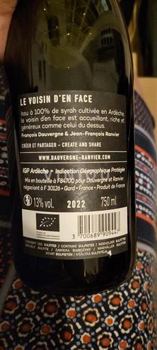 Alperna och Rhône-länderna Ardèche Dauvergne & Ranvier Le Voisin d'en Face 2022