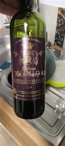 Bordeaux Saint-Émilion Grand Cru Grand Cru Château Hautgueyrot 2014