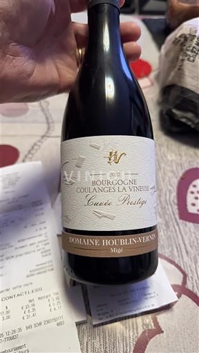 Borgogna Borgogna Coulanges-la-Vineuse Grand Cru Domaine Houblinvernin Prestige 2022