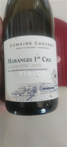 Bourgogne Ikke specificeret Premier Cru Domaine Chevrot La Fussière 2022
