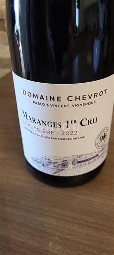 Bourgondië Maranges Premier Cru Domaine Chevrot La Fussière 2022