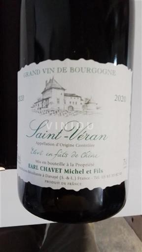 Borgogna Saint-Véran Earl Chavet Michel Et Fils Élevé en fûts de chêne 2020