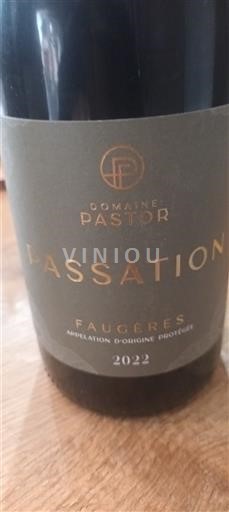 Languedoc Faugères Domaine Pastor Passation 2022