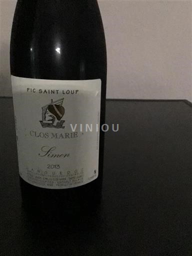 Languedoc Pic-Saint-Loup Clos Marie Simon 2013