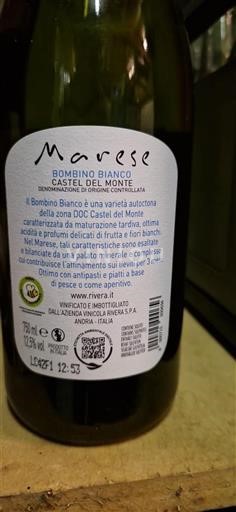 Apulia Castel del Monte Rivera S.p.a Marese Ei vuosikertaa