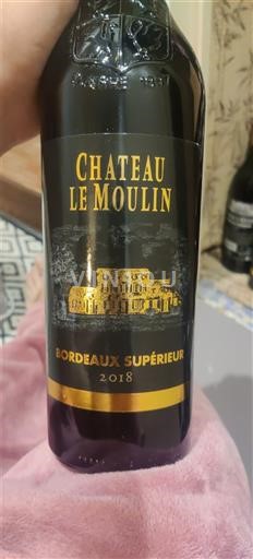 Bordéus Bordeaux Superior Château Le Moulin 2018