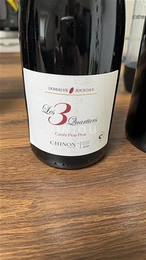 Thung lũng sông Loire Chinon Domaine Jourdan Les 3 Quartiers - Piou-Piou 2019