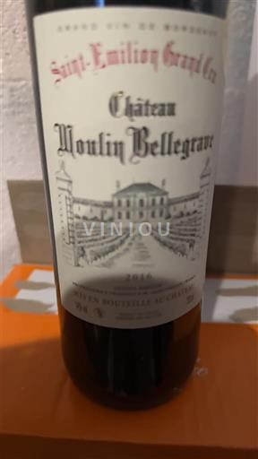 Bordeaux Saint-Émilion Grand Cru Grand Cru Château Moulin Bellegrave 2016