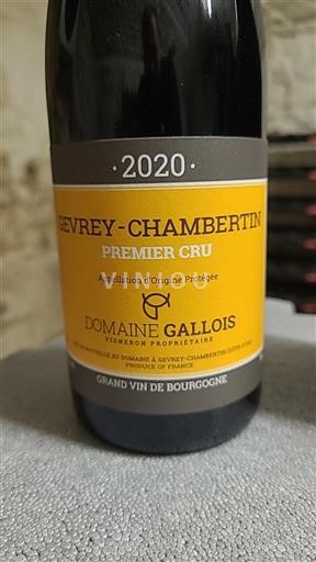 Burgundija Gevrey-chambertin Premier Cru Domaine Gallois 2020