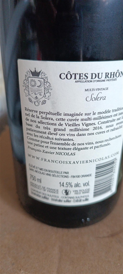 Rona dolina Côtes-du-Rhône Françoisxavier Nicolas Solera 2020