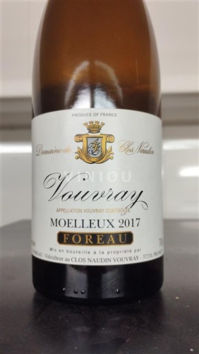 Loire Valley Vouvray Domaine Clos Naudin Foreau 2017