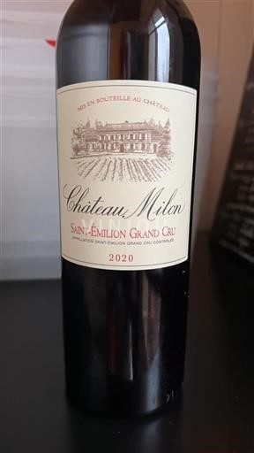 Burdeos Saint-Émilion Gran Cru Grand Cru Château Milon 2020
