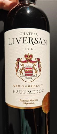 Bordeaux Haut-Médoc Cru Bourgeois Château Liversan 2016