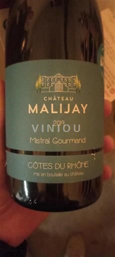 Rona dolina Côtes-du-Rhône Château Malijay Mistral Gourmand 2019