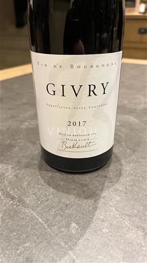 Bourgogne Givry Domaine Berthaut 2017
