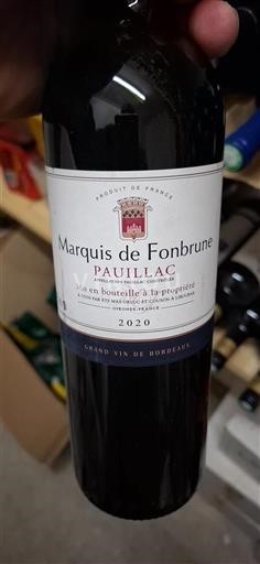 Bordeaux Pauillac Marquis De Fonbrune 2020