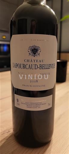 Vin Rouge sec Château Lapourcaud-Bellevue 2018 France Bordeaux Bordeaux supérieur AOC