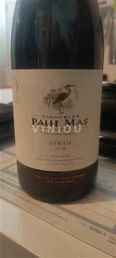 Languedoc in Roussillon Pays d'Oc Vignobles Paul Mas Syrah 2019