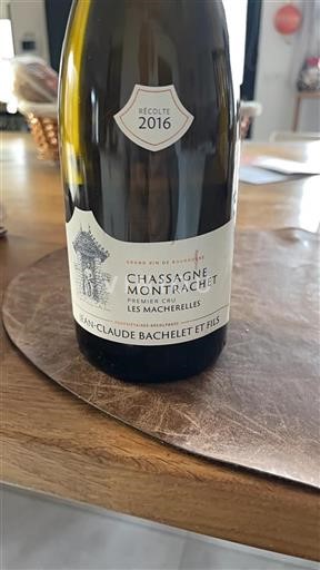 Borgoña Chassagne-Montrachet Premier Cru Jeanclaude Bachelet Et Fils Les Macherelles 2016
