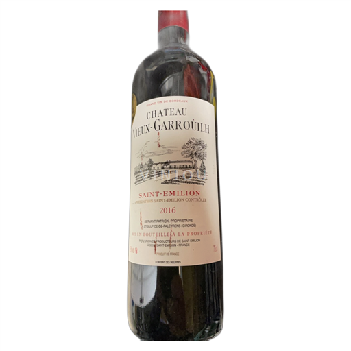 Bordéus Saint-Émilion Château Vieuxgarrouilh 2016