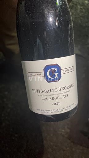 Bourgogne Nuits-saint-georges Grand Cru Philippe Gavignet Les Argillats 2022