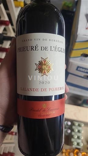 Bordéus Lalande-de-Pomerol Grand Cru Prieuré De L'église 2020