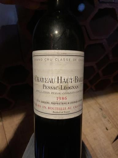 Burdeos Pessac-Léognan Grand Cru Château Hautbailly 1986