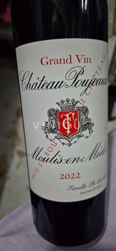 Bordeaux Moulis-en-Médoc Château Poujeaux Grand Vin 2022