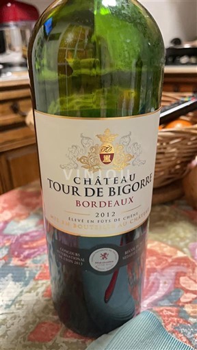 Bordeaux Château Tour De Bigorre 2012